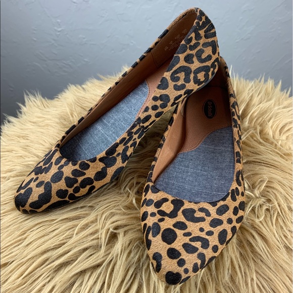 dr scholl's leopard print flats